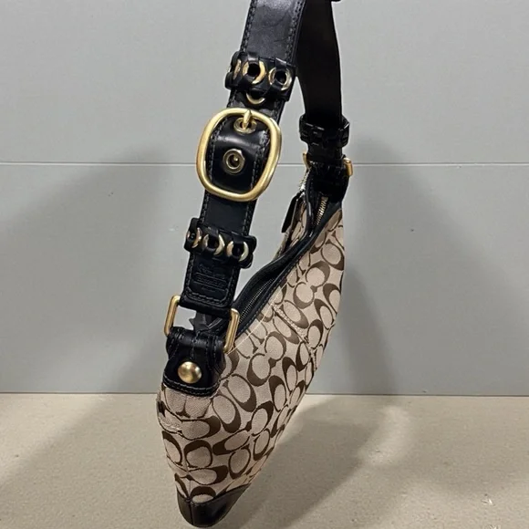 Coach Vintage Signature C Brown Tan Bleecker Hobo Bag - Picture 5 of 16